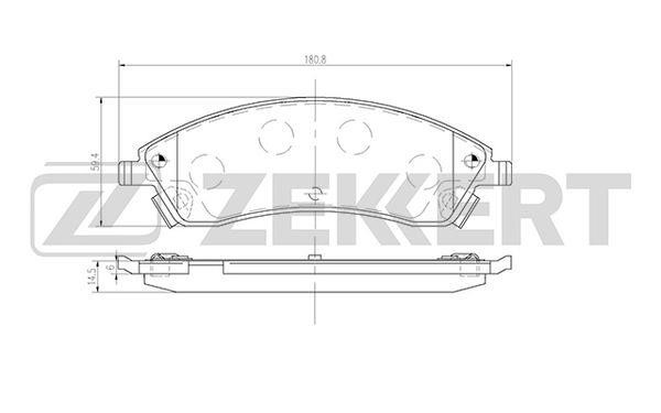 Zekkert BS-2984 Brake Pad Set, disc brake BS2984