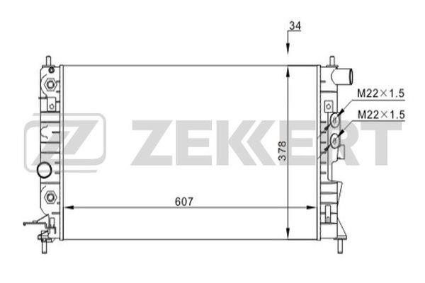 Zekkert MK-1516 Radiator, engine cooling MK1516