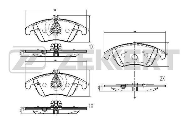 Zekkert BS-1879 Front disc brake pads, set BS1879