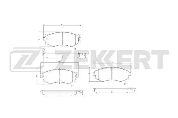 Zekkert BS-3025 Brake Pad Set, disc brake BS3025