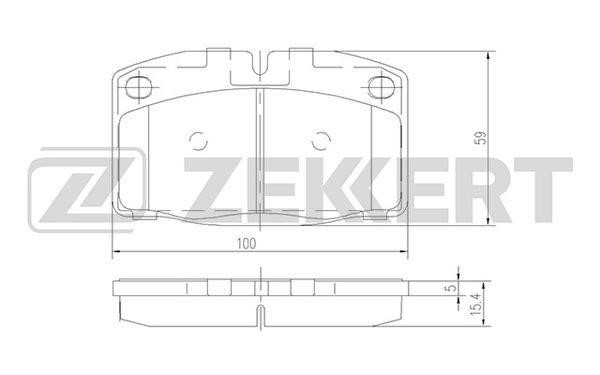 Zekkert BS-2345 Brake Pad Set, disc brake BS2345