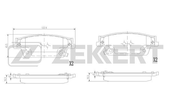 Zekkert BS-2985 Rear disc brake pads, set BS2985