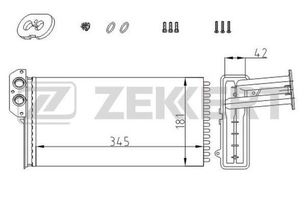 Zekkert MK-5116 Heat Exchanger, interior heating MK5116