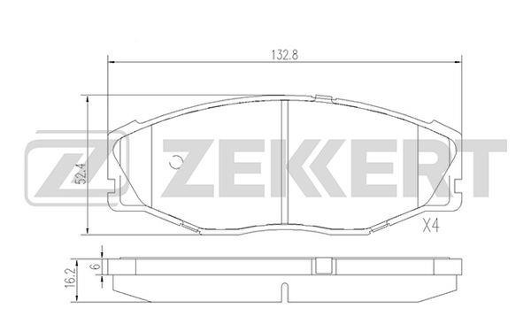 Zekkert BS-2085 Front disc brake pads, set BS2085