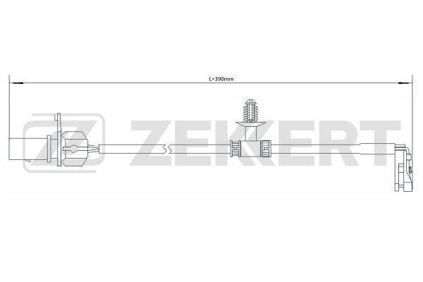 Zekkert BS-8096 Warning contact, brake pad wear BS8096