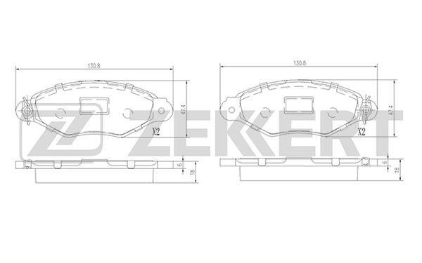 Zekkert BS-1443 Brake Pad Set, disc brake BS1443