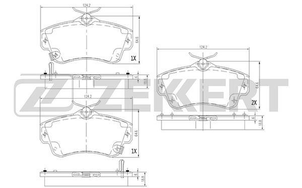 Zekkert BS-1279 Front disc brake pads, set BS1279