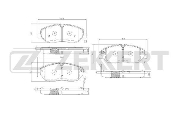 Zekkert BS-1838 Brake Pad Set, disc brake BS1838