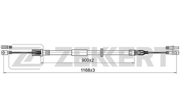 Zekkert BZ-1178 Cable, parking brake BZ1178