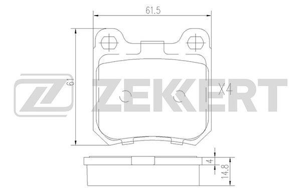 Zekkert BS-2356 Brake Pad Set, disc brake BS2356