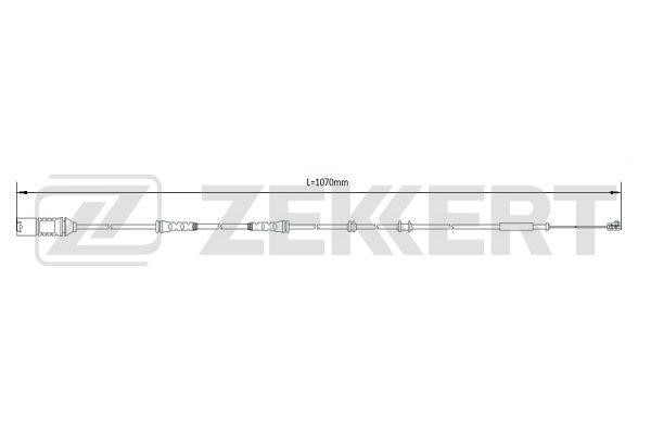 Zekkert BS-8102 Warning contact, brake pad wear BS8102
