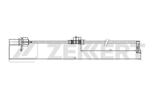 Zekkert BS-8107 Warning contact, brake pad wear BS8107