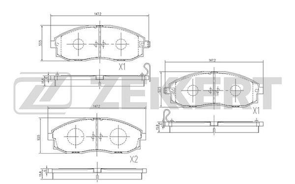 Zekkert BS-1785 Brake Pad Set, disc brake BS1785