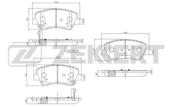 Zekkert BS-2817 Brake Pad Set, disc brake BS2817