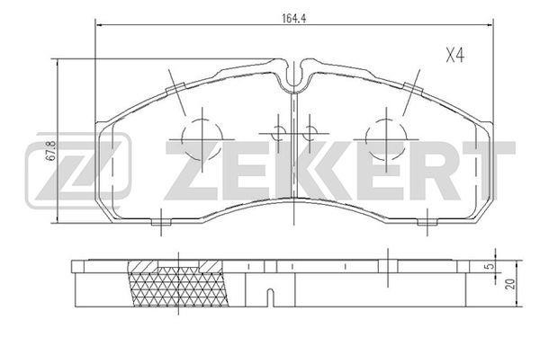 Zekkert BS-1883 Brake Pad Set, disc brake BS1883