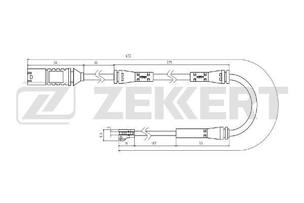 Zekkert BS-8082 Warning contact, brake pad wear BS8082