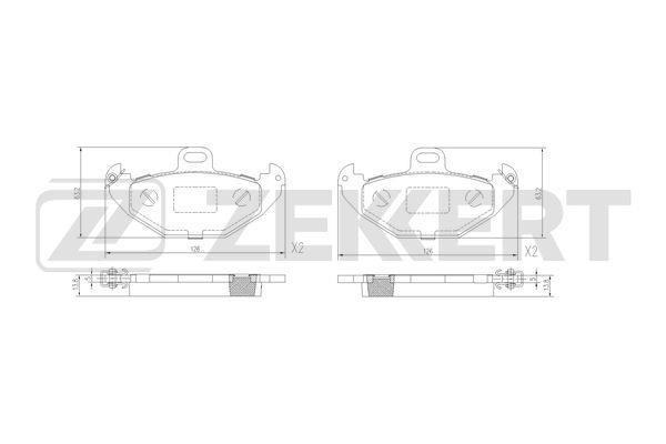 Zekkert BS-3041 Brake Pad Set, disc brake BS3041