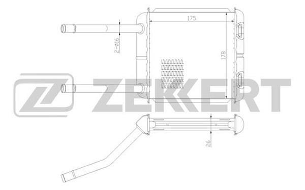 Zekkert MK-5003 Heat Exchanger, interior heating MK5003
