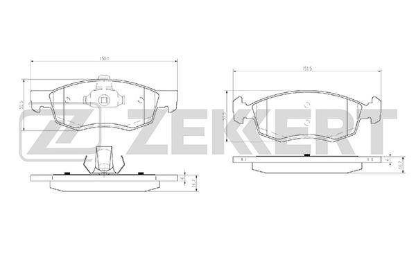 Zekkert BS-2940 Front disc brake pads, set BS2940