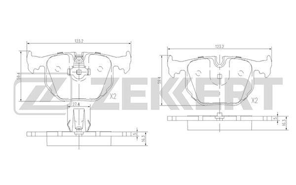 Zekkert BS-1137 Brake Pad Set, disc brake BS1137