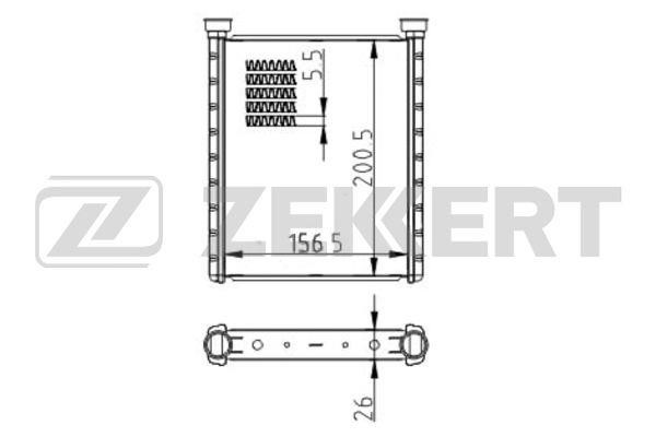 Zekkert MK-5126 Heat Exchanger, interior heating MK5126