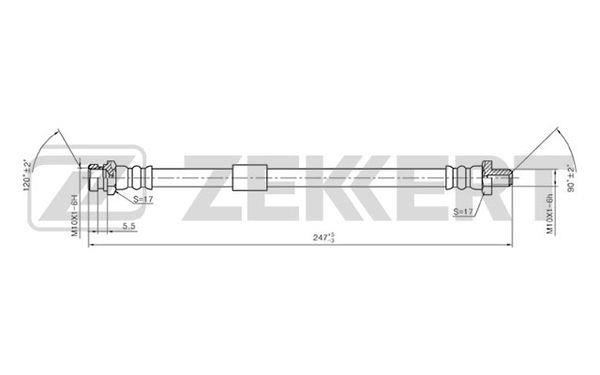 Zekkert BS-9016 Brake Hose BS9016