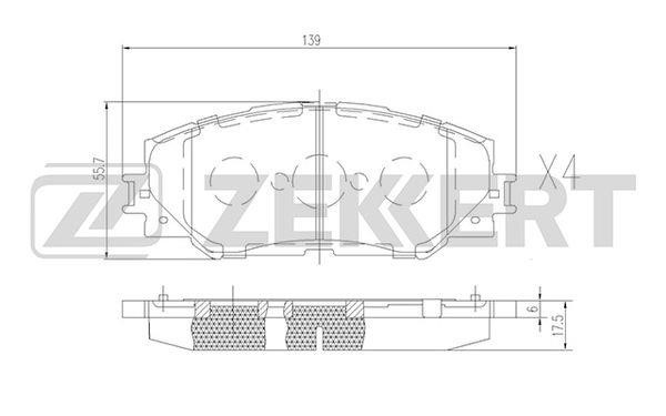 Zekkert BS-2683 Brake Pad Set, disc brake BS2683