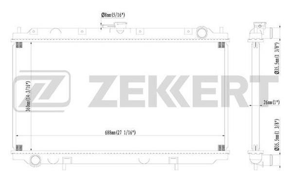 Zekkert MK1097 Radiator, engine cooling MK1097