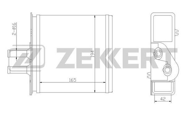 Zekkert MK-5070 Heat Exchanger, interior heating MK5070