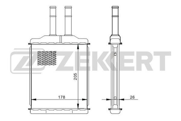 Zekkert MK-5117 Heat Exchanger, interior heating MK5117