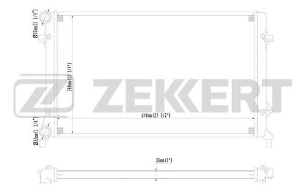 Zekkert MK-1093 Radiator, engine cooling MK1093