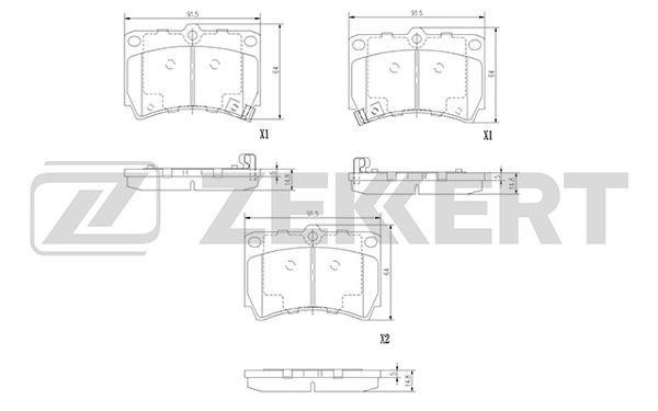 Zekkert BS-2857 Brake Pad Set, disc brake BS2857