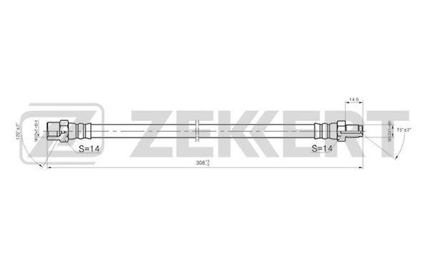 Zekkert BS-9005 Brake Hose BS9005