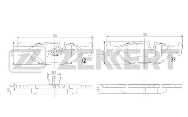 Zekkert BS-1371 Front disc brake pads, set BS1371