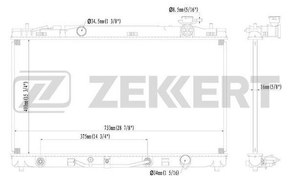 Zekkert MK-1203 Radiator, engine cooling MK1203