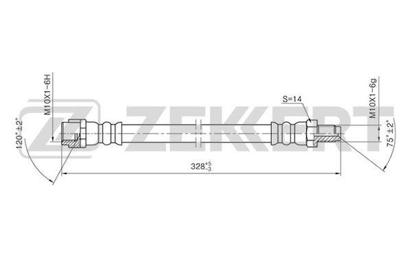 Zekkert BS-9283 Brake Hose BS9283