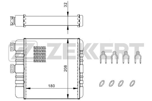 Zekkert MK-5087 Heat Exchanger, interior heating MK5087