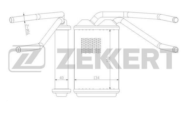 Zekkert MK-5030 Heat Exchanger, interior heating MK5030