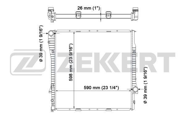 Zekkert MK1137 Radiator, engine cooling MK1137