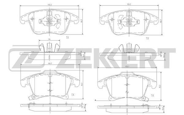 Zekkert BS-1363 Front disc brake pads, set BS1363