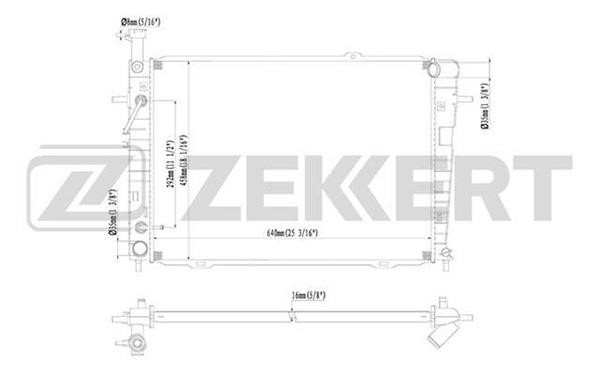 Zekkert MK-1191 Radiator, engine cooling MK1191