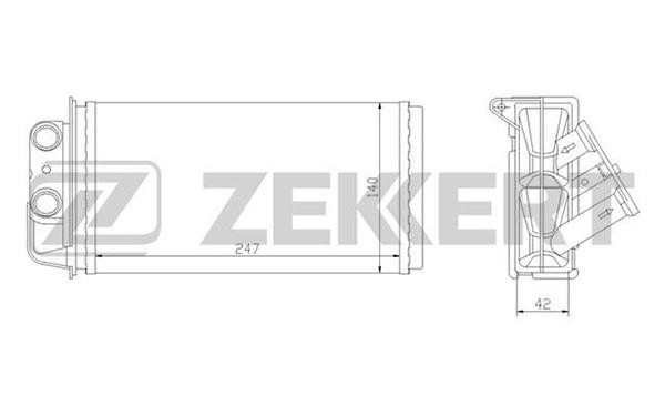 Zekkert MK5036 Heat exchanger, interior heating MK5036
