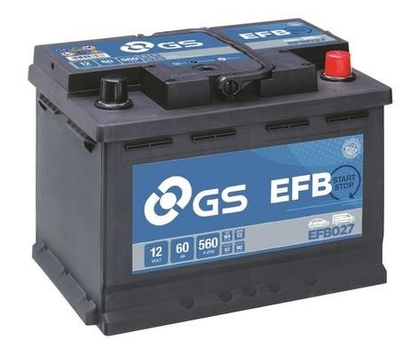 Gs EFB027 Battery Gs 12V 60AH 560A(EN) R+ EFB027