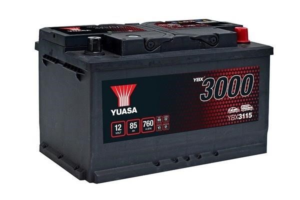 Yuasa YBX3115 Battery Yuasa YBX 3000 12V 85Ah 760A(EN) R+ YBX3115