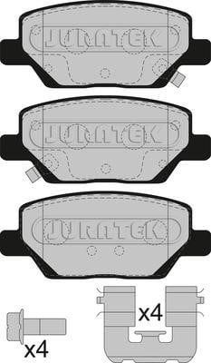 Juratek JCP8258 Brake Pad Set, disc brake JCP8258