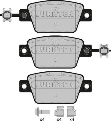 Juratek JCP8068 Brake Pad Set, disc brake JCP8068