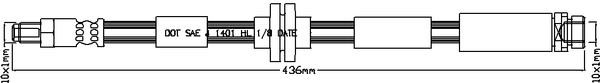 Juratek JBH1203 Brake Hose JBH1203