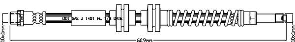 Juratek JBH1238 Brake Hose JBH1238