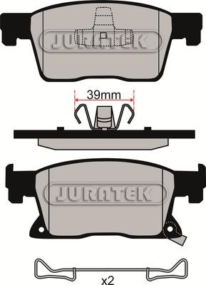 Juratek JCP8153 Brake Pad Set, disc brake JCP8153