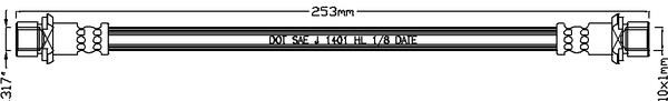 Juratek JBH1148 Brake Hose JBH1148